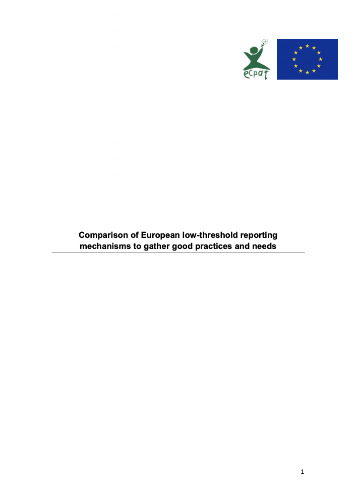 Comparison of European LowThreshold Reporting Mechanisms ECPAT