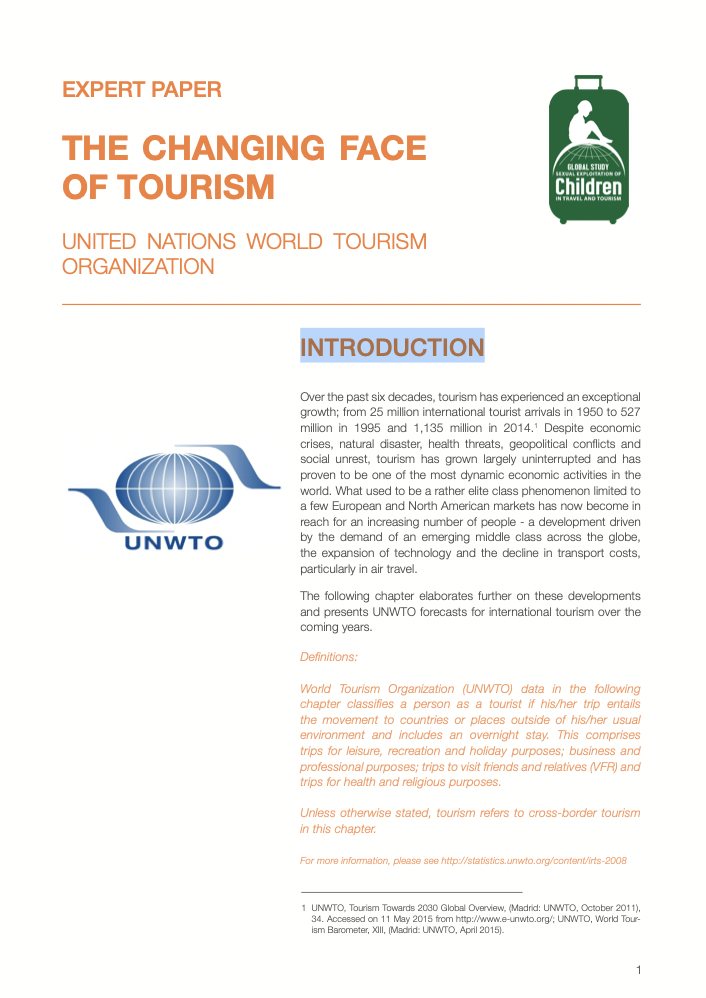 the changing face of tourism