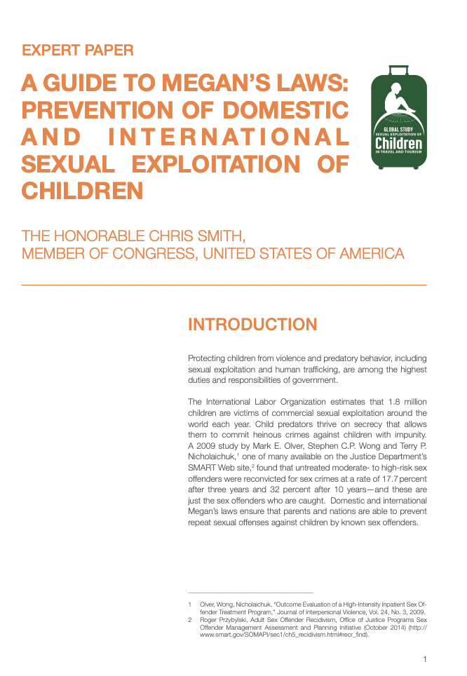 Expert Paper A Guide to Megan’s Laws Prevention of Domestic and